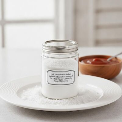 Ποιότητα High Viscosity Pure Sodium Carboxymethyl Cellulose Powder CMC Halal Kosher Certified for Sauce Thickening Εργοστάσιο